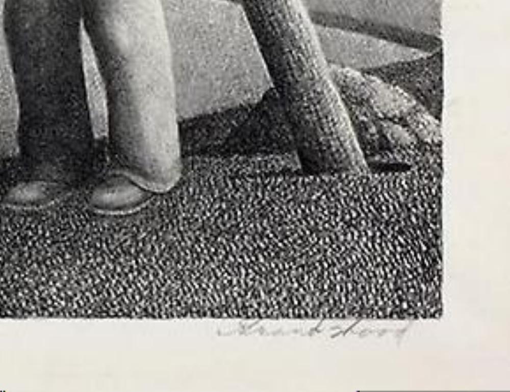 Grant Wood original stone lithograph in excellent condition.
9