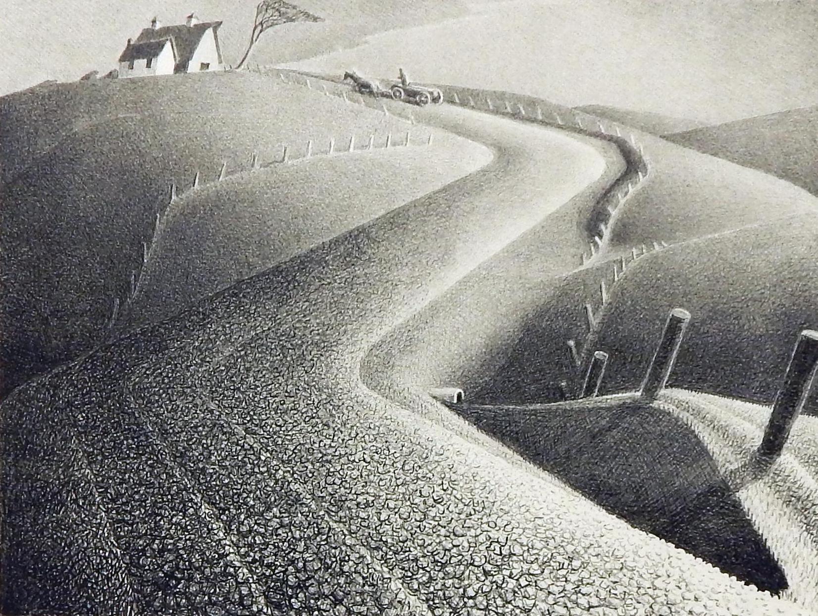 grant wood lithographs for sale