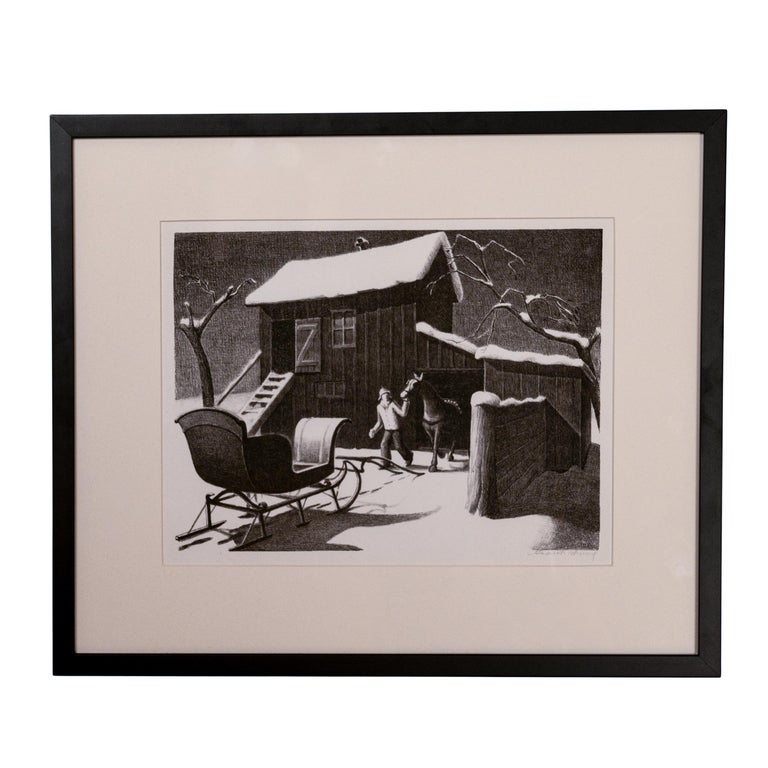Grant Wood - American WPA Grant Wood Original Signed Lithograph 