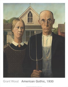 Grant Wood 'American Gothic' 2014- Offset Lithograph
