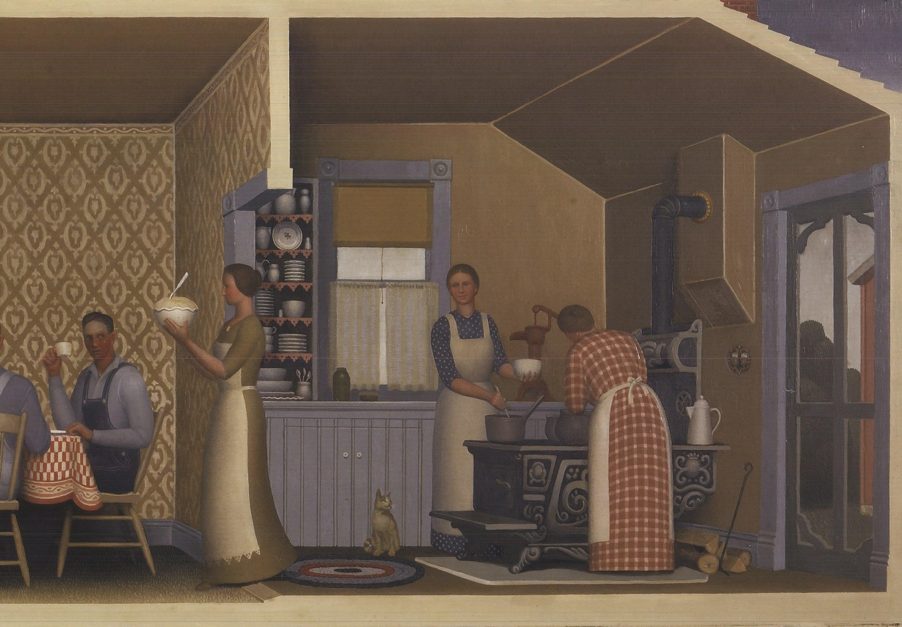 Grant Wood 'Dinner for Threshers' 2010- Offset Lithograph 3