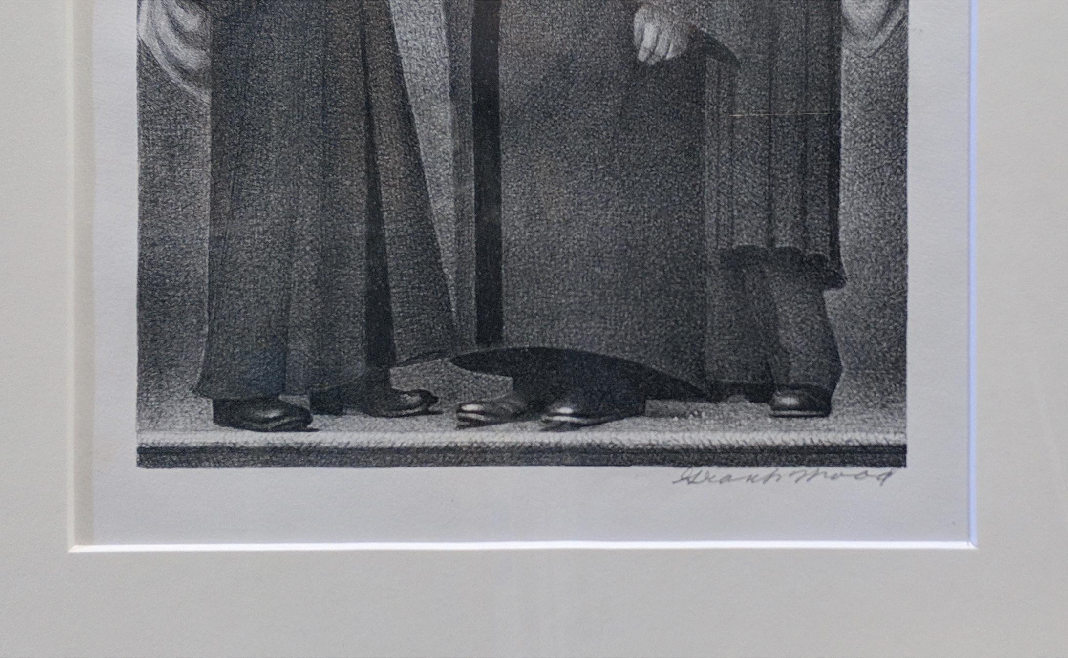 HONORARY DEGREE - Contemporary Print by Grant Wood