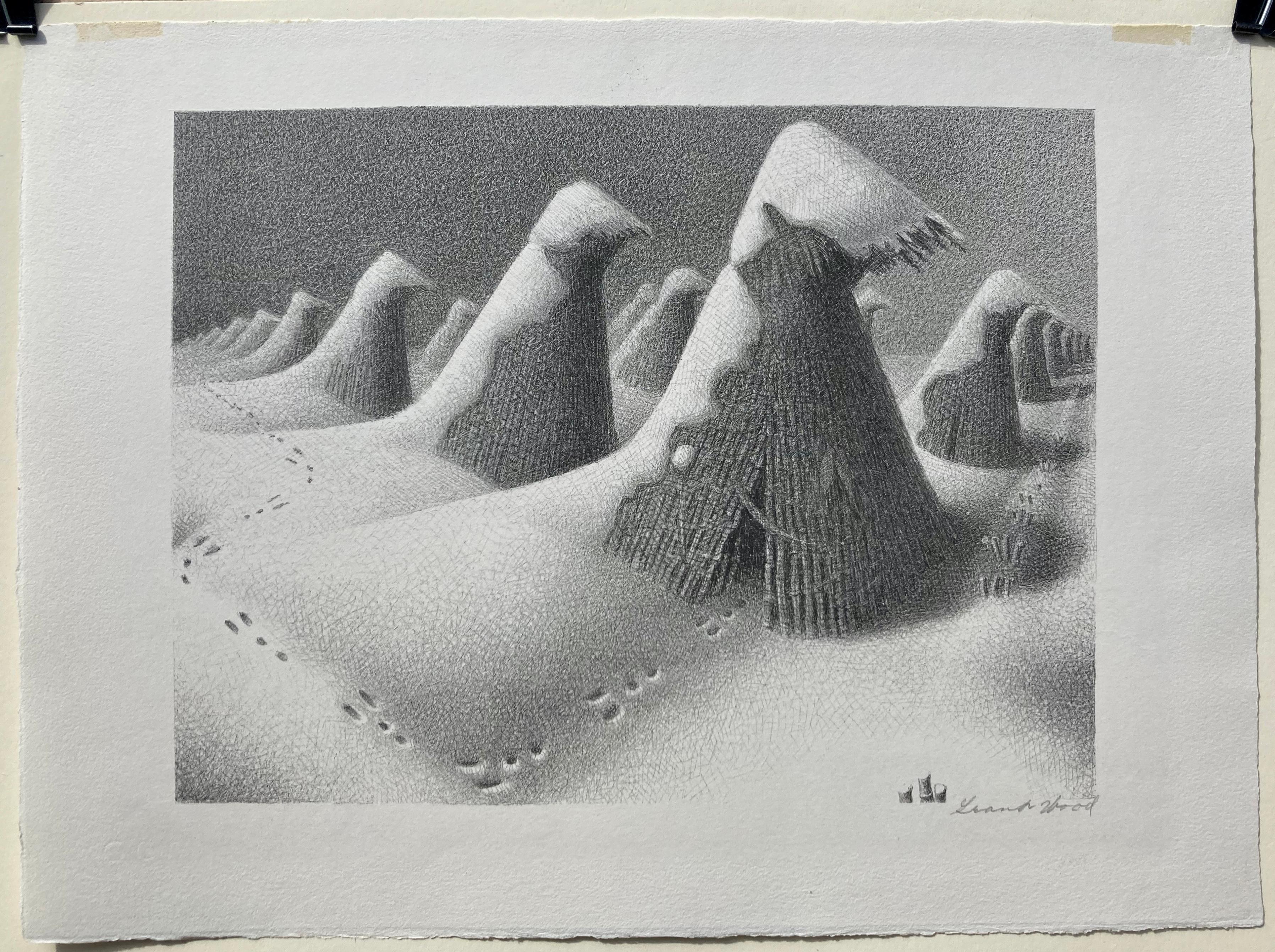 GENNAIO - Print American Modern di Grant Wood