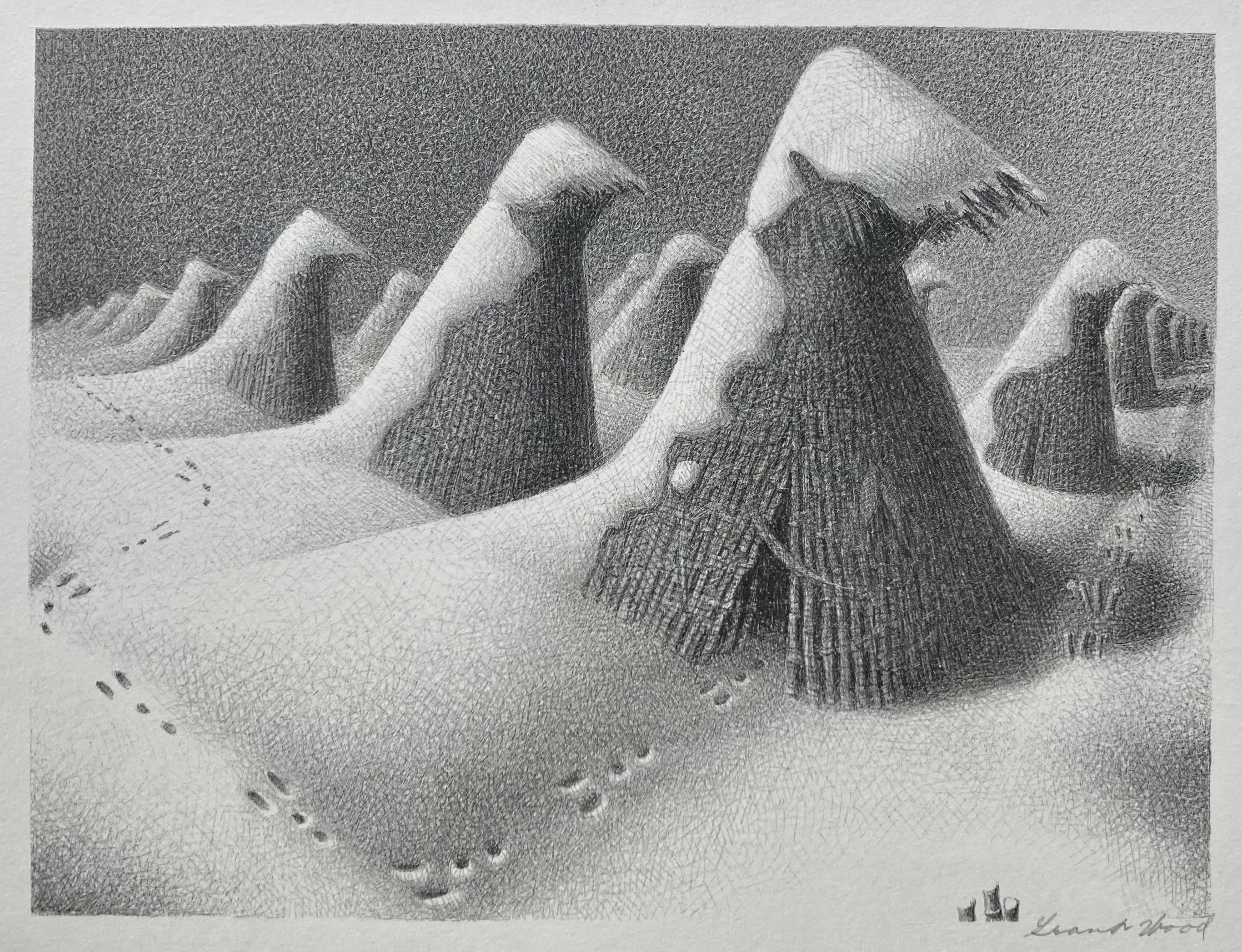 Grant Wood - Sultry Night - Banned by the Post Office in 1939 ...