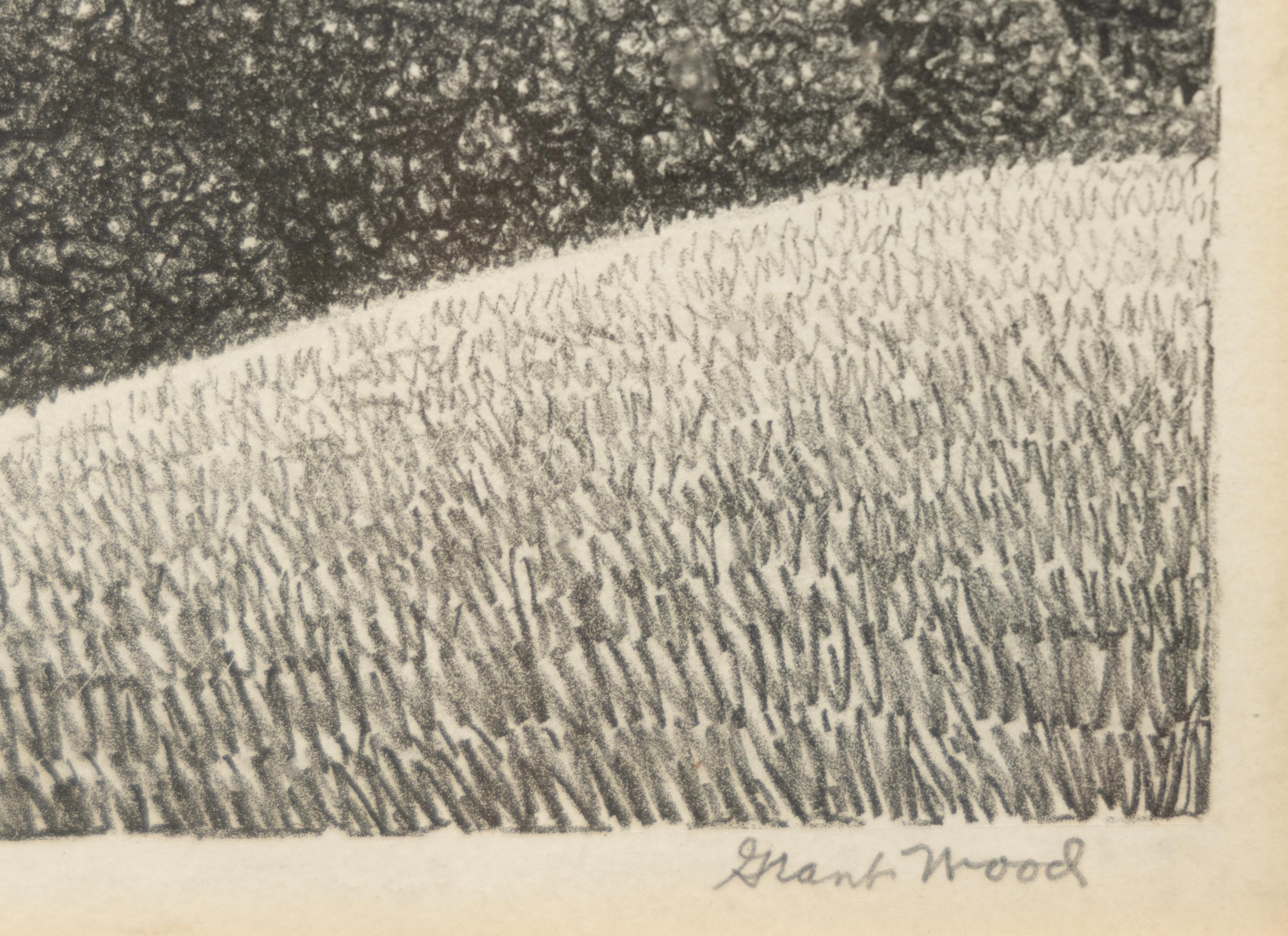grant wood lithograph