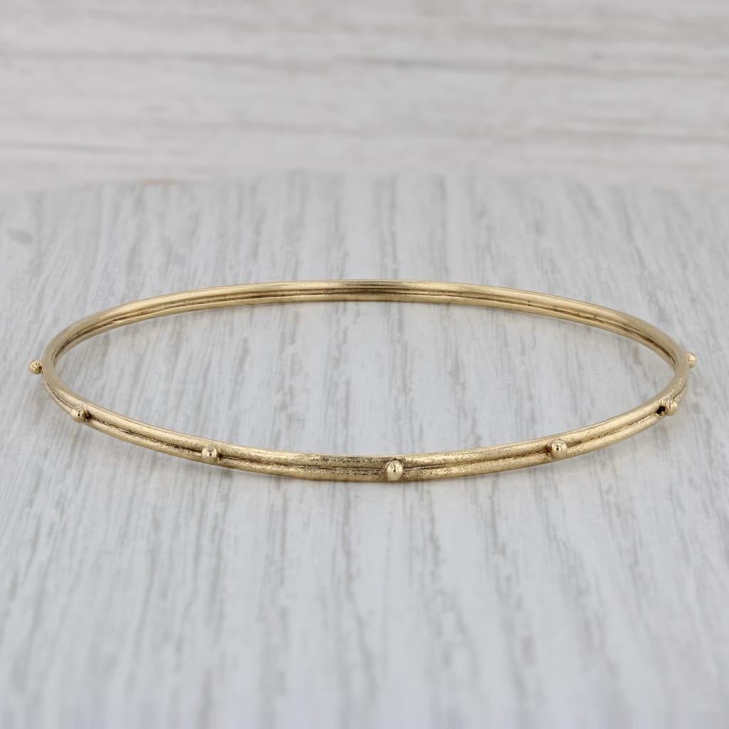 Emily Armenta Bracelet jonc à pois granulés en or jaune 18 carats 8