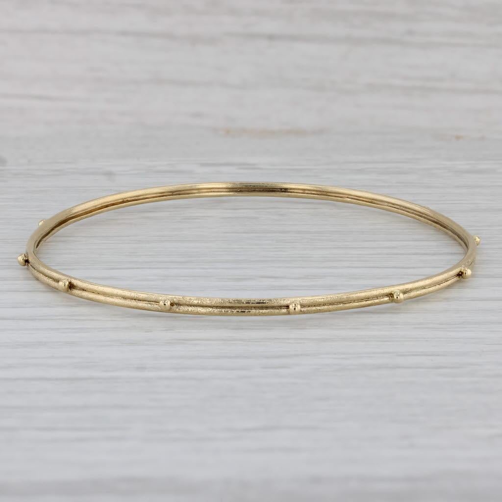 Emily Armenta Bracelet jonc à pois granulés en or jaune 18 carats 8