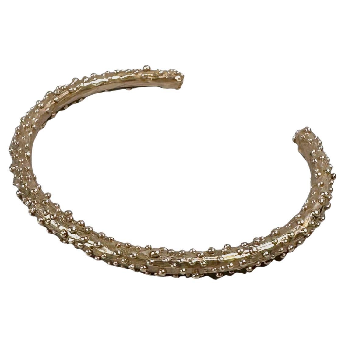 Granuli Bangle Sculpted Bracelet in Bronze by Lo Studiolo Genève For Sale