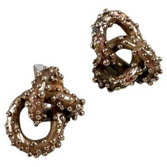 Granuli Groviglio Knot Earrings in Bronze by Lo Studiolo Genève