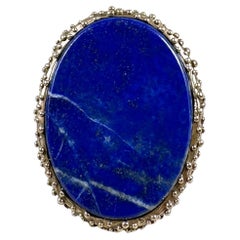 Granuli Oval Lapis Ring in Bronze by Lo Studiolo Genève