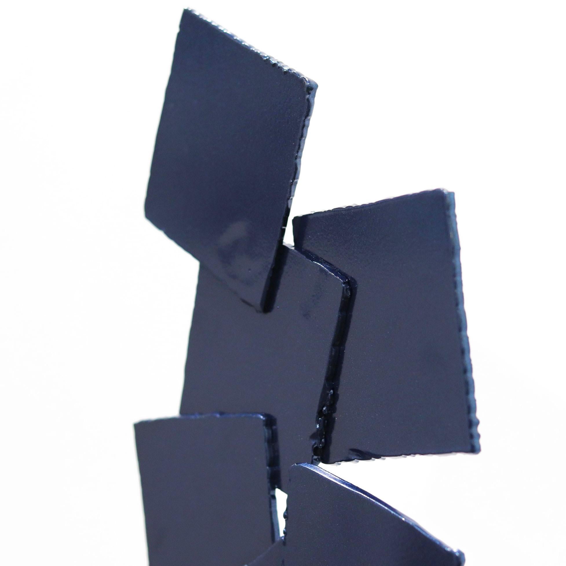 9 Floating Squares   -  Modern Steel Sculpture For Sale 1