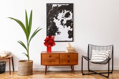 Bouquet de roses rouges - Sculpture abstraite contemporaine en métal pour table ou bureau