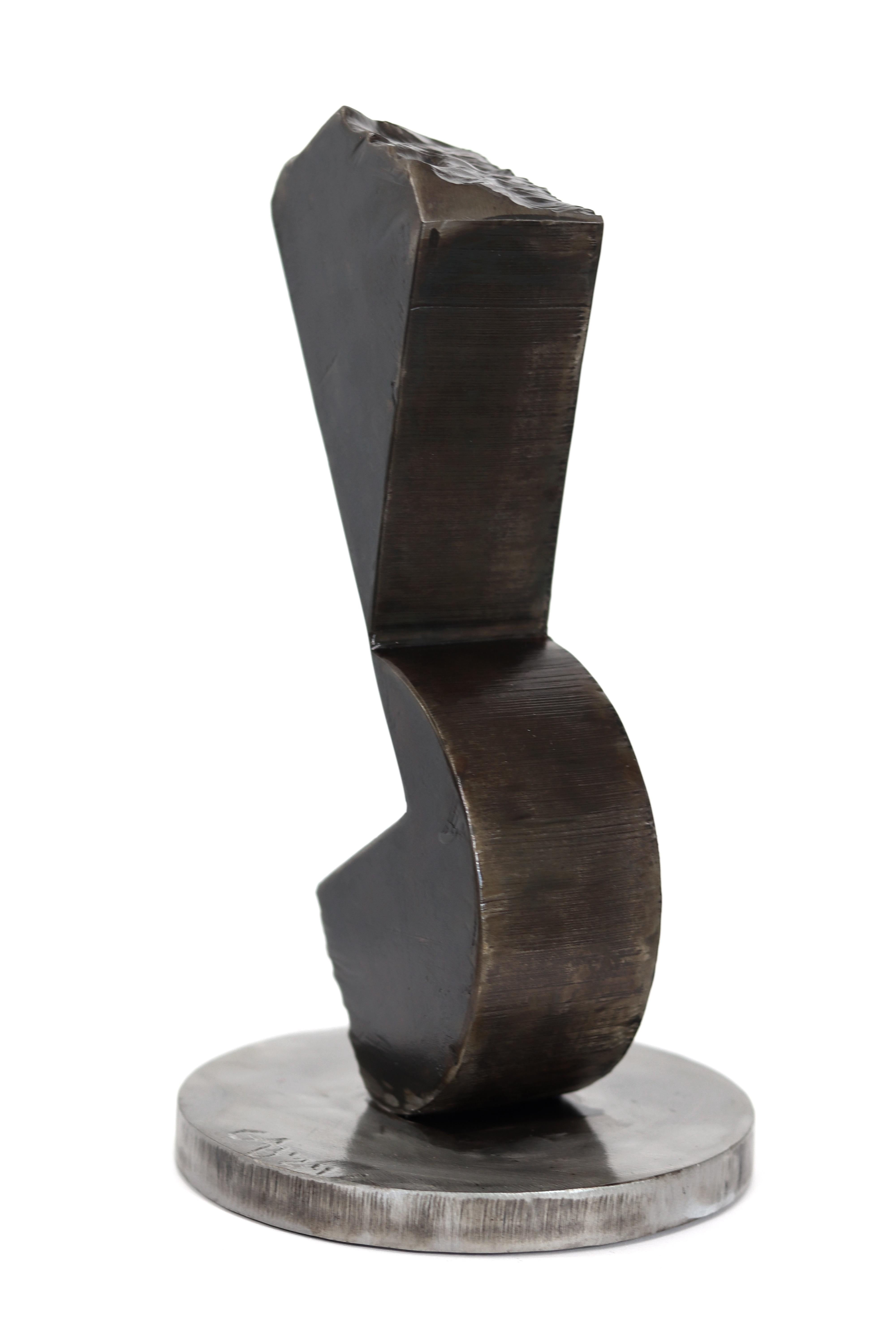 Noteworthy - Original Contemporary Expressive Geometric Abstract Metal Sculpture For Sale 8