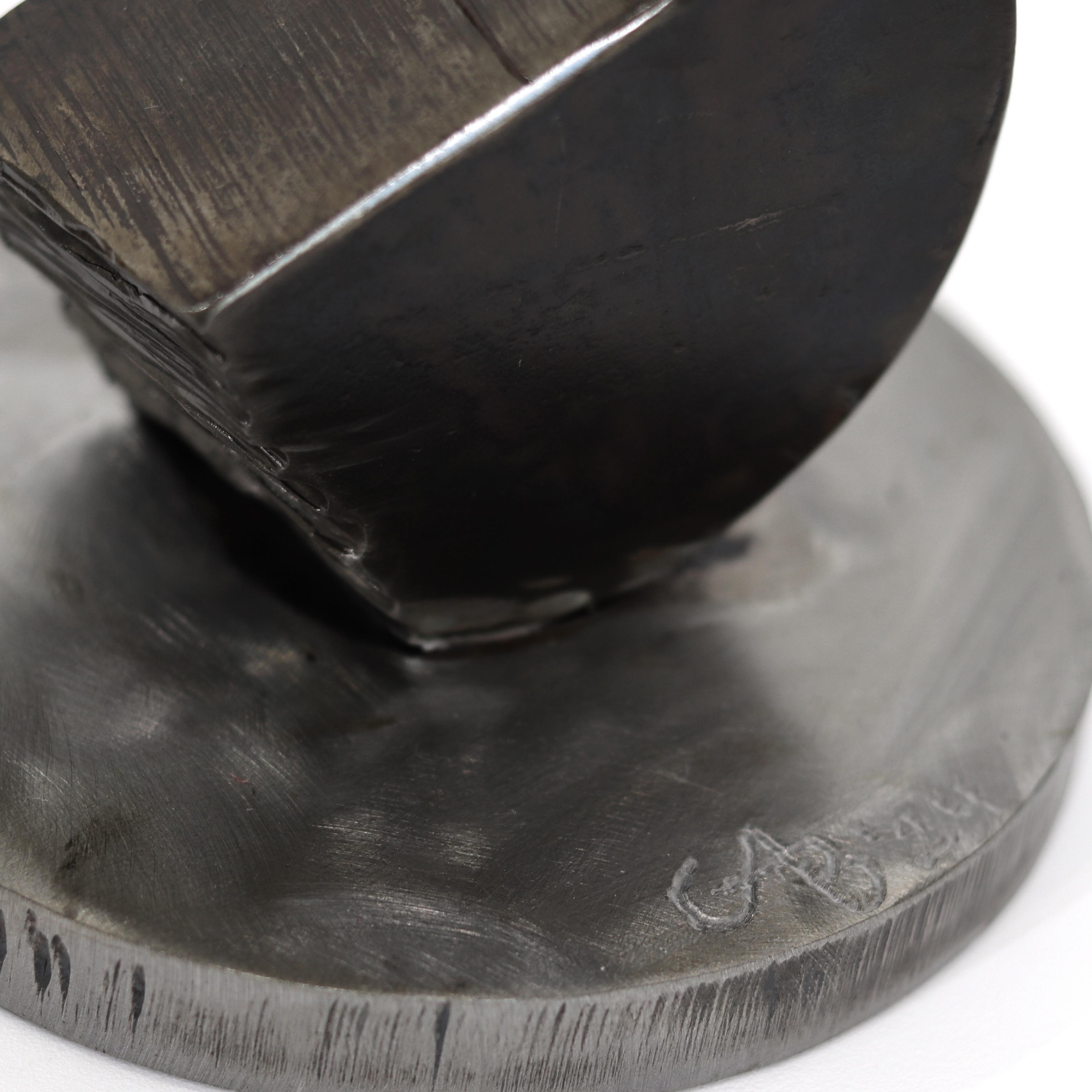 Inspired by dance and weightlessness, Granville Beals' industrial metal sculptures are primarily about relationships. Concerned with form and abstraction, he does not merely manipulate metals to defy the expectation of the medium forms, but explores