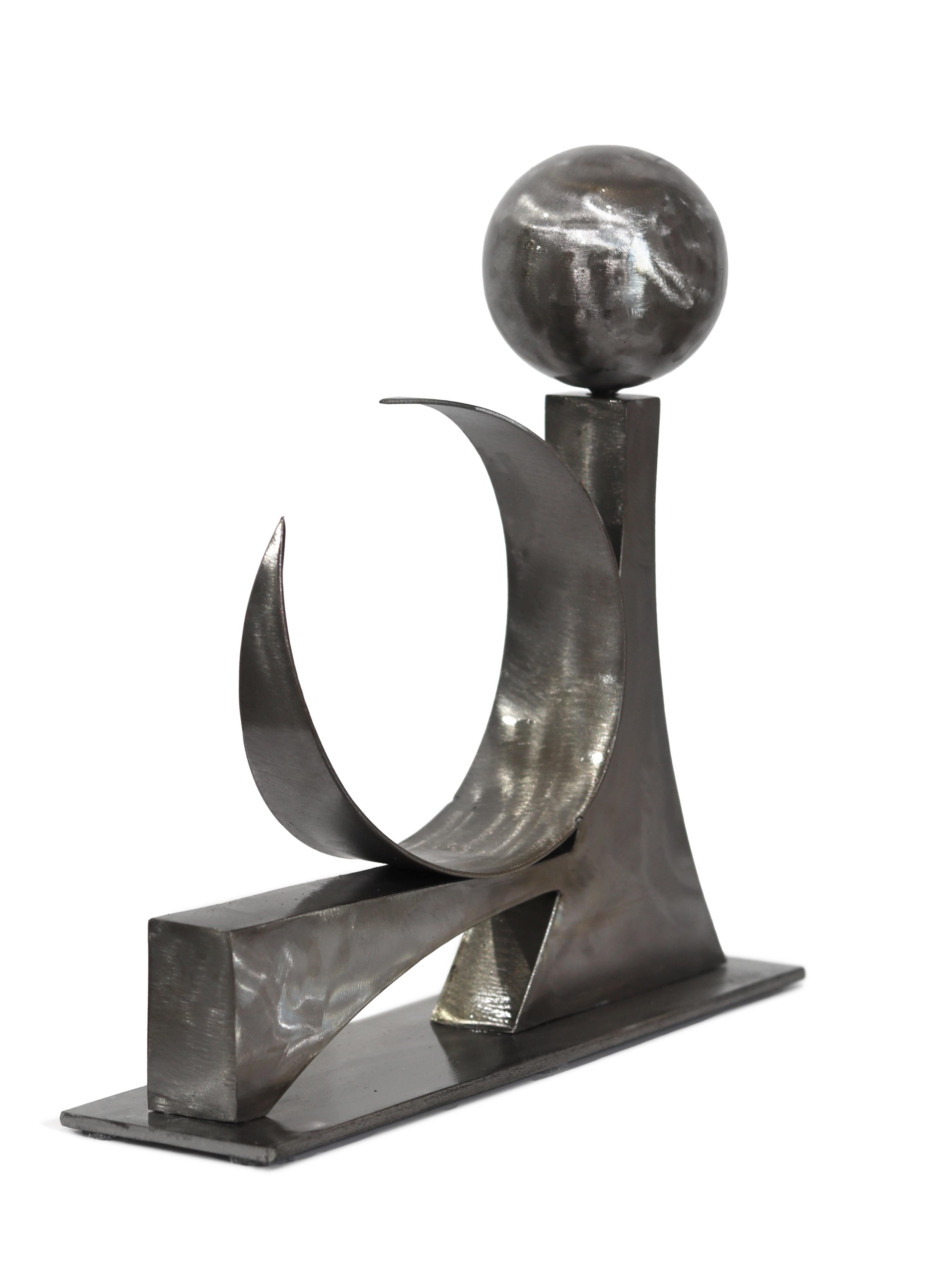 Olympiad - Abstract Contemporary Geometric Metal Sculpture for Table or Desk For Sale 8