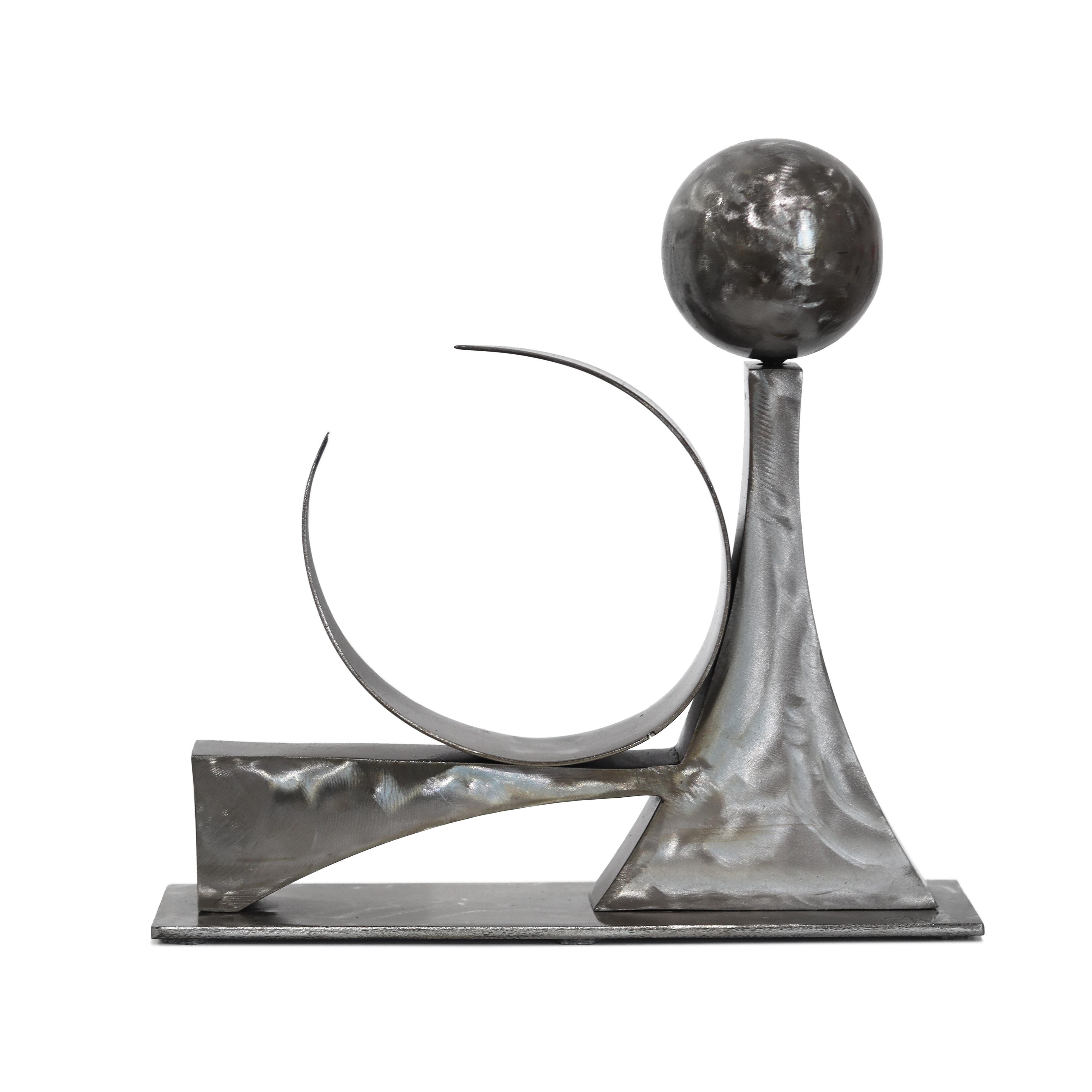 Olympiad - Abstract Contemporary Geometric Metal Sculpture for Table or Desk For Sale 1