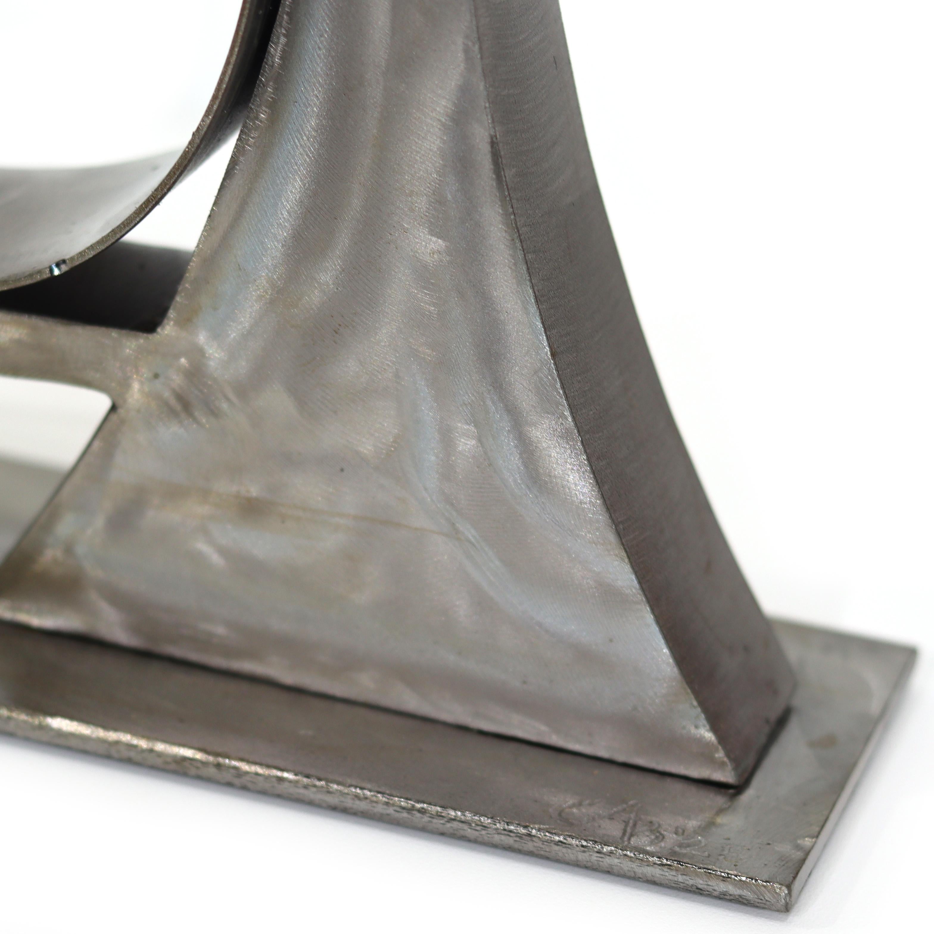 Olympiad - Abstract Contemporary Geometric Metal Sculpture for Table or Desk For Sale 2