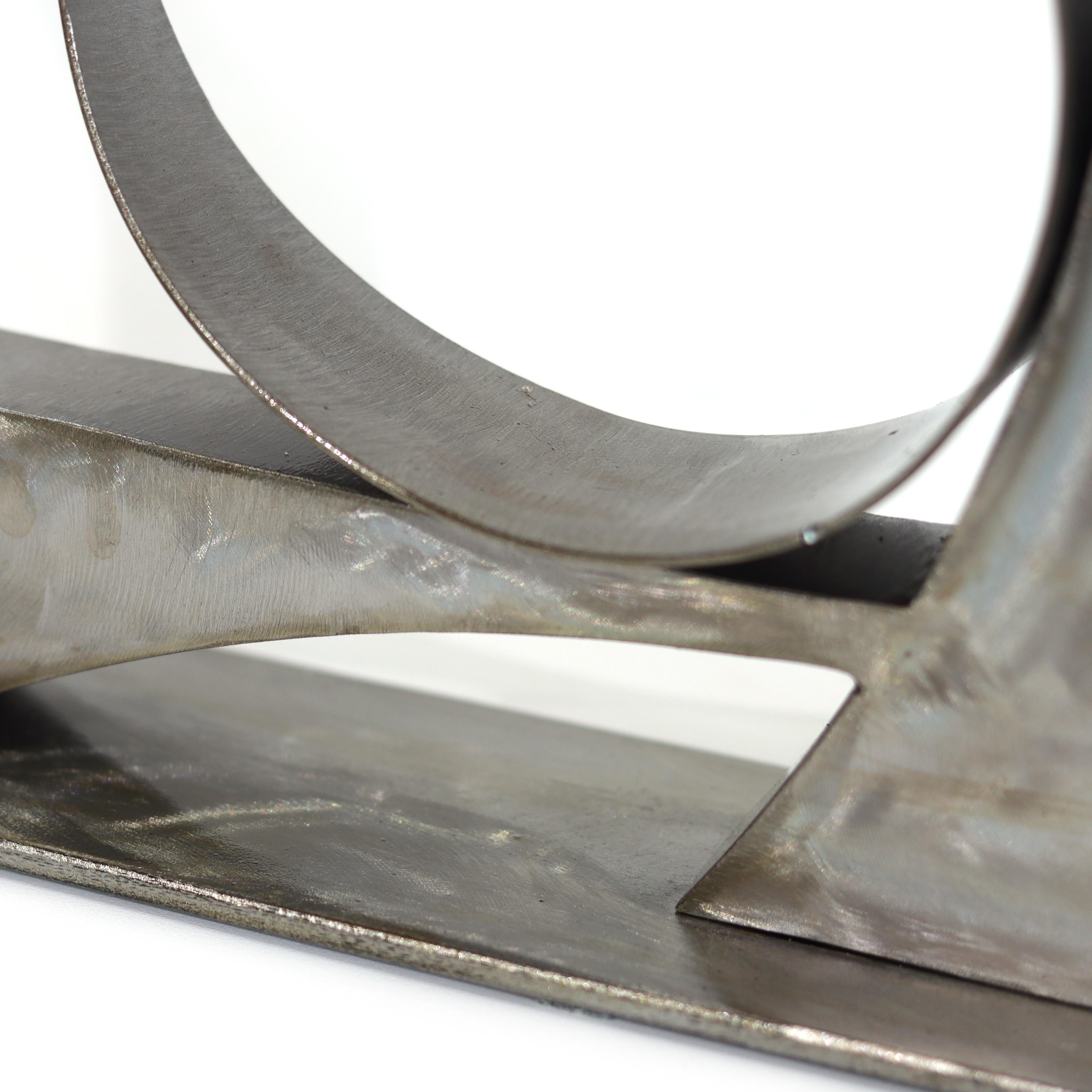 Olympiad - Abstract Contemporary Geometric Metal Sculpture for Table or Desk For Sale 3