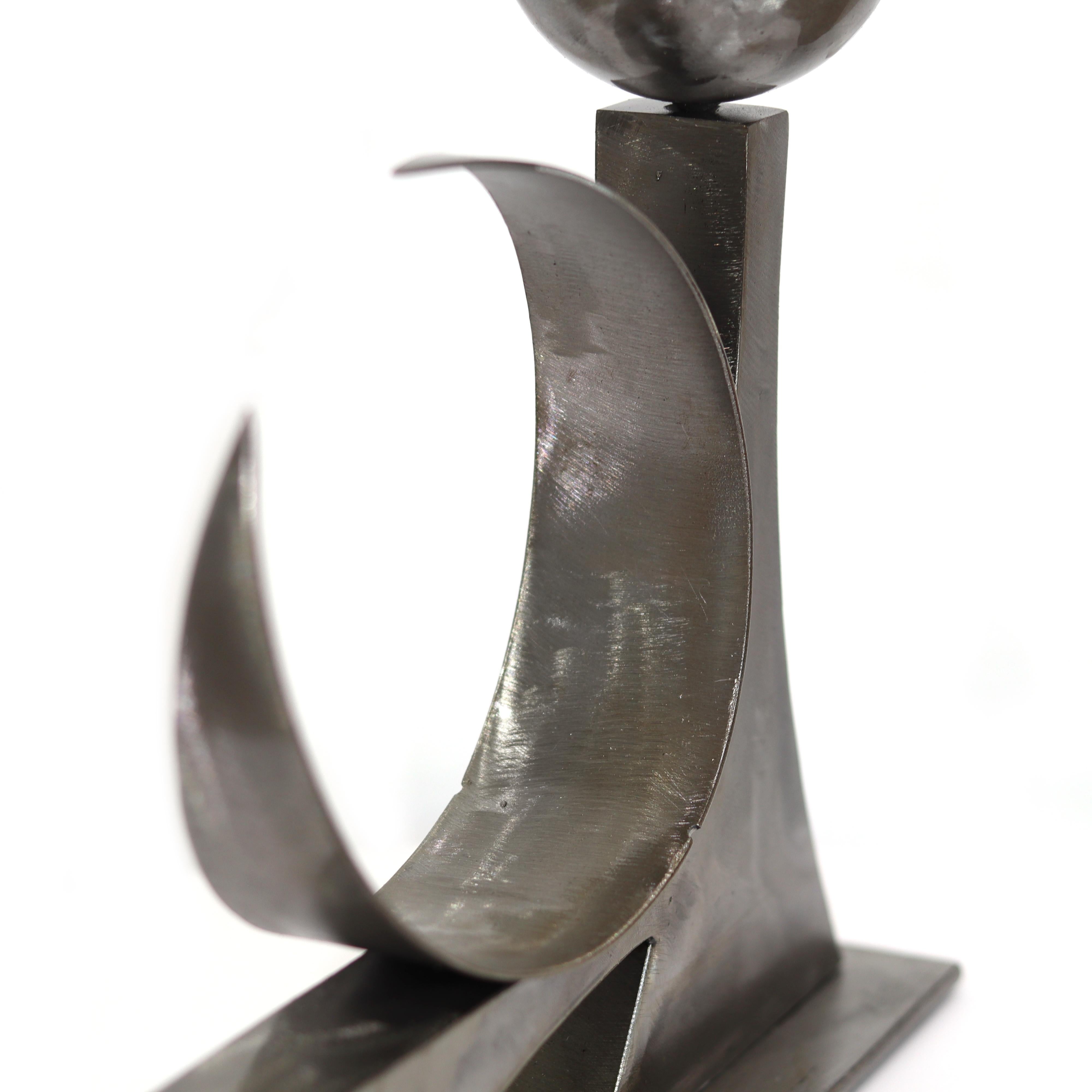 Olympiad - Abstract Contemporary Geometric Metal Sculpture for Table or Desk For Sale 5