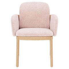 Granville Bridge Armchair in Nude Ultra Matte Lacquered Oak Client Own Material