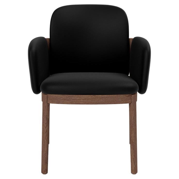 Granville Bridge Armchair in Whiskey Ultra Matte Lacquered & Client Own Material For Sale