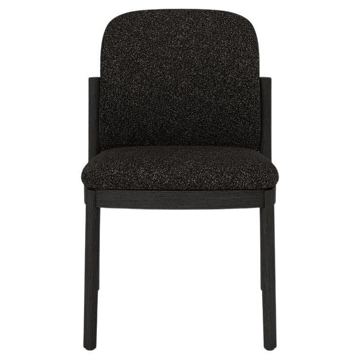 Granville Bridge Side Chair Black Pepper Stained Matte Oak & Client Own Material For Sale