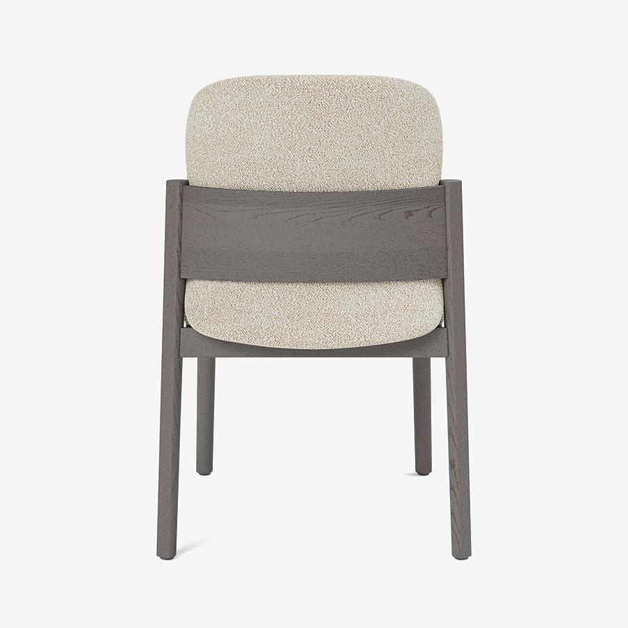 Modern Granville Bridge Side Chair Mist Matte Lacquered Oak & Client Own Material For Sale