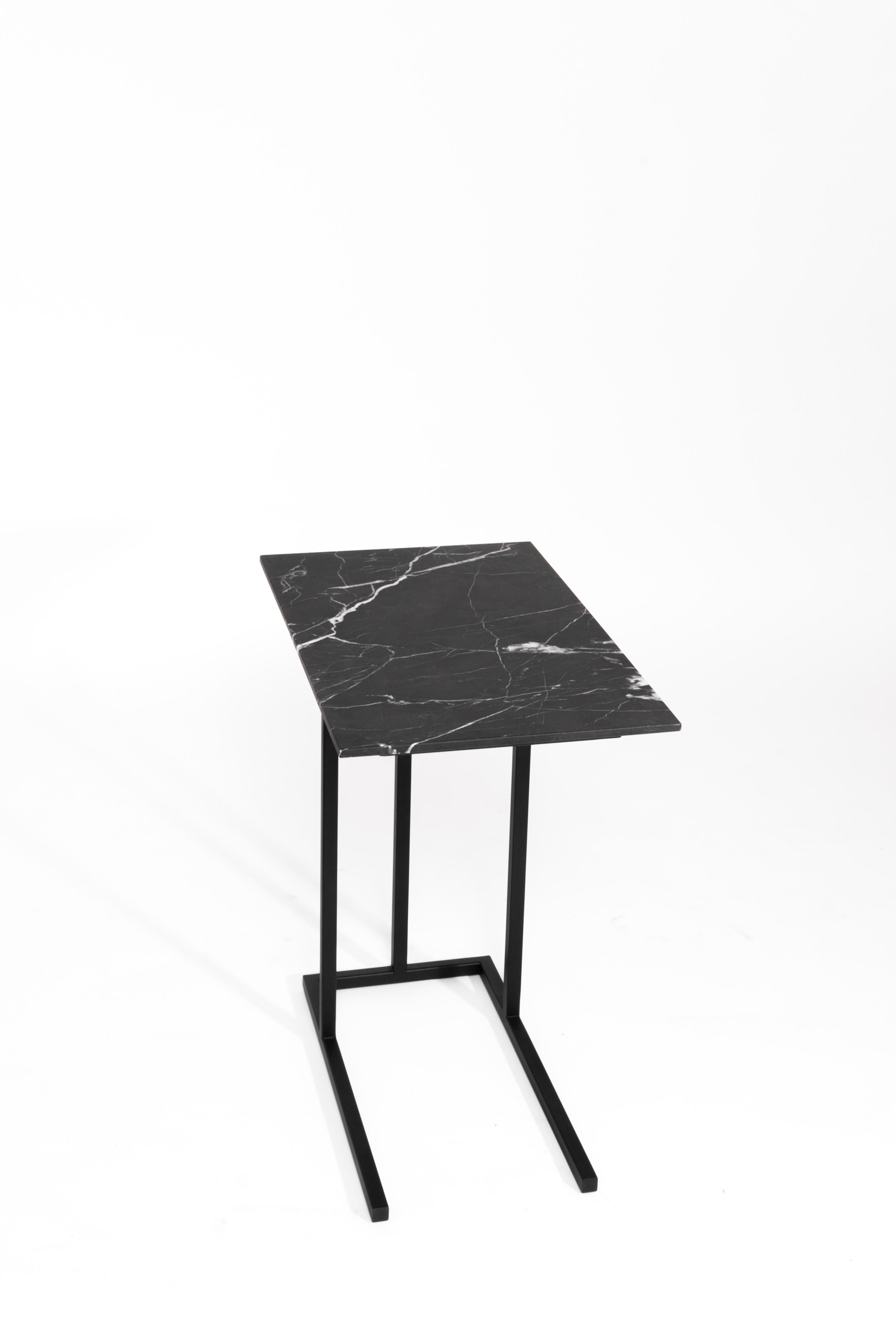 black marble side table
