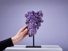 Purple Grape agate with calcium carbonate Decorative object Sculpture Table top