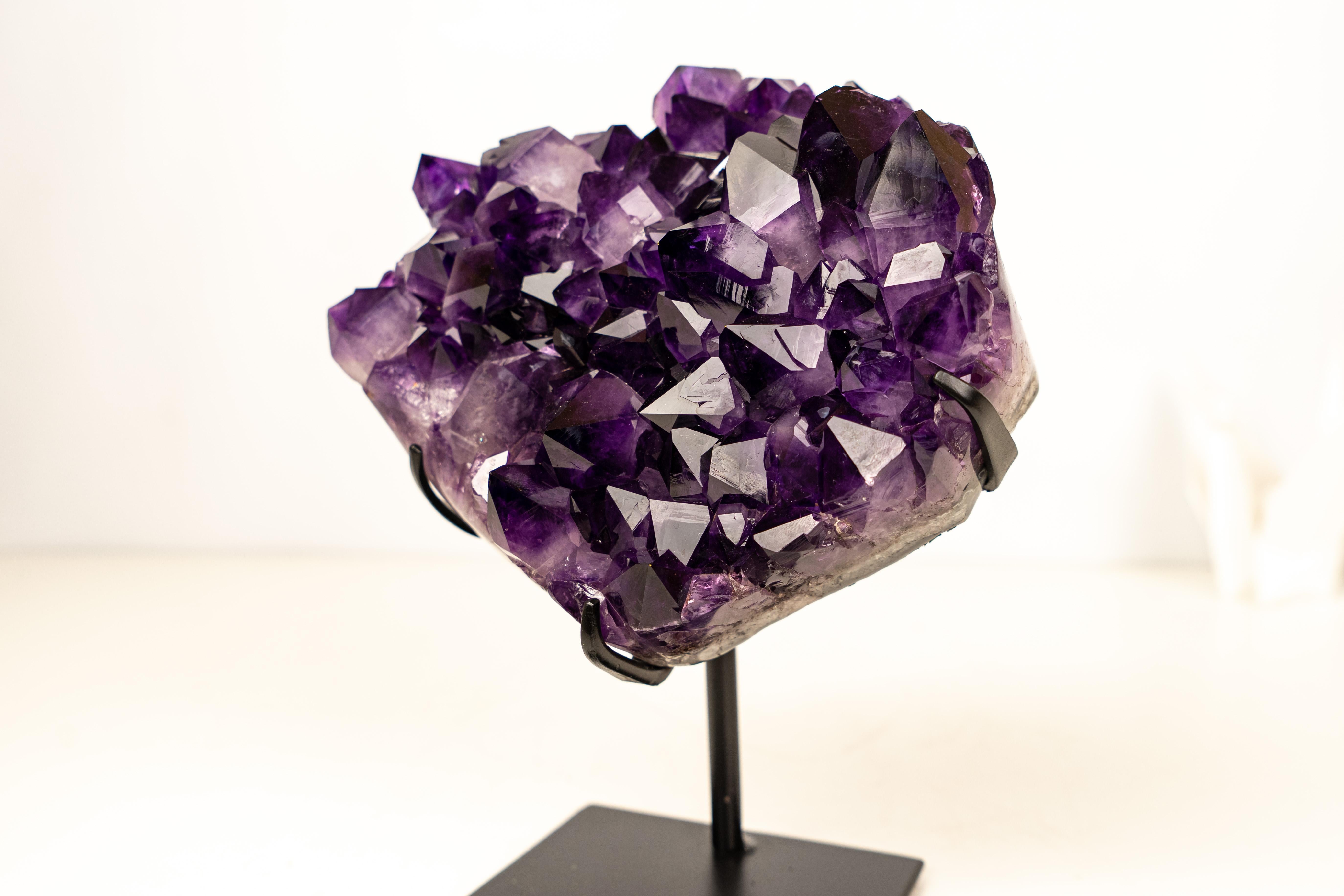 Contemporary Grape Jelly Amethyst Cluster For Sale