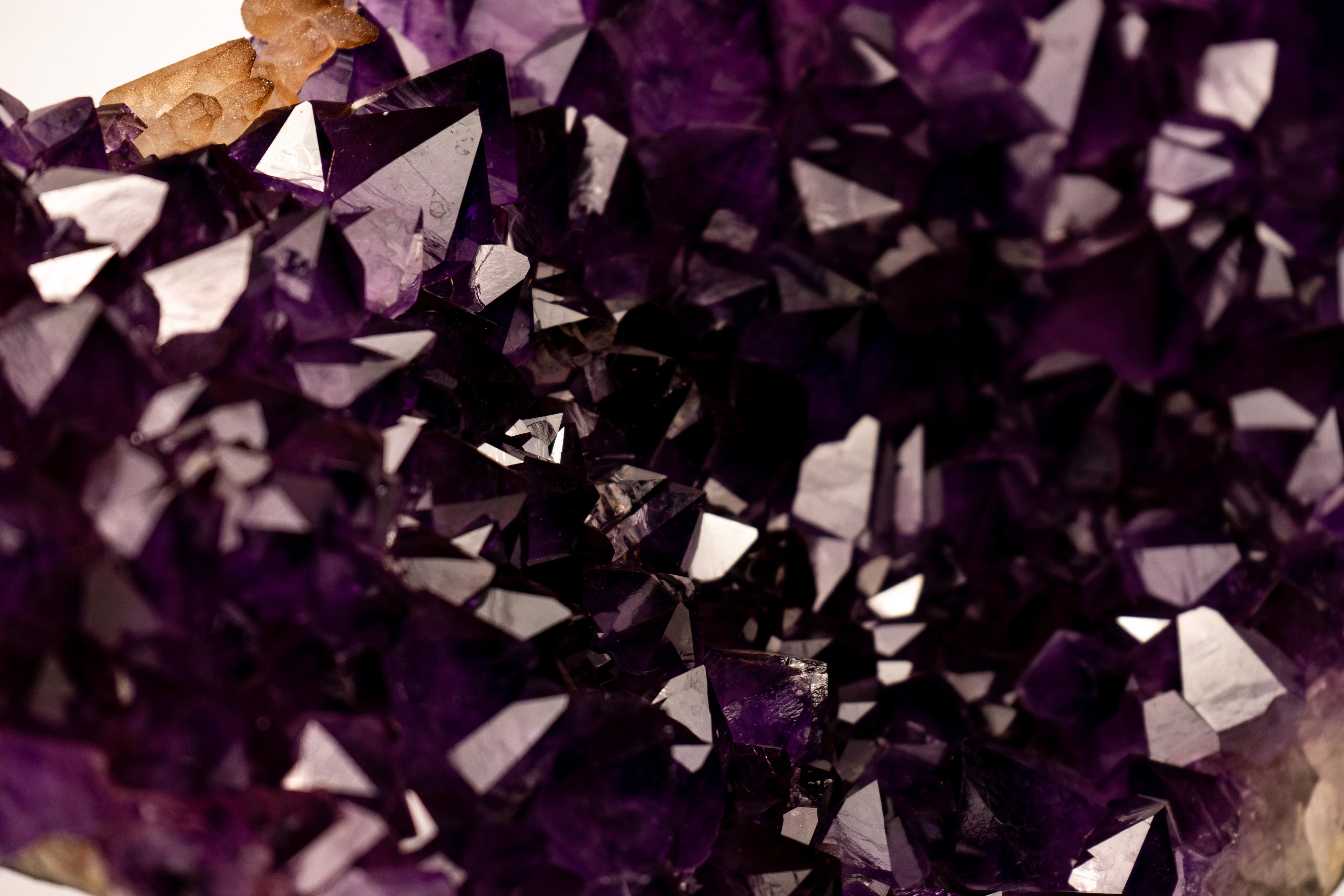 Contemporary Grape Jelly Purple Amethyst Cluster For Sale