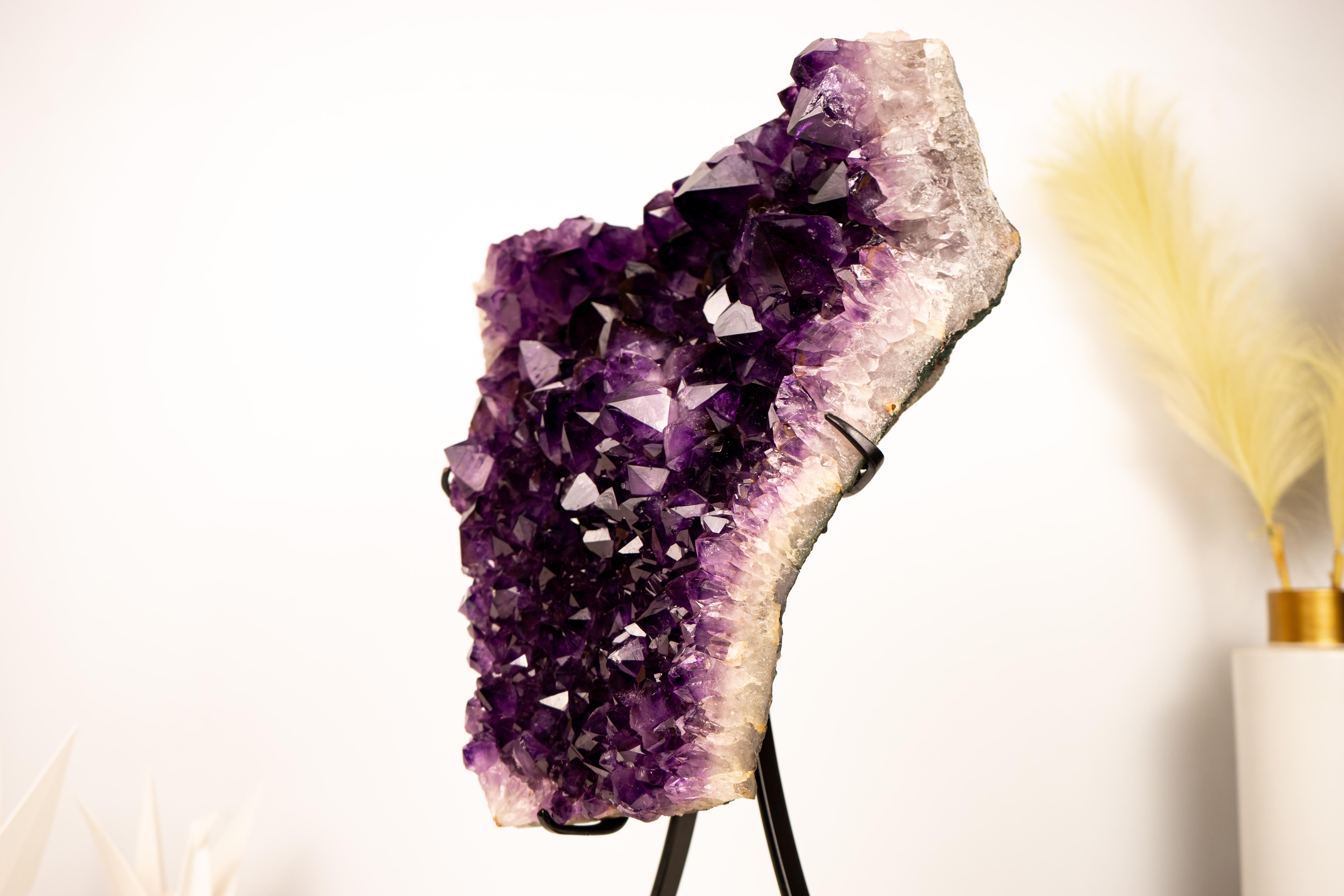 Grape Jelly Purple Amethyst Cluster - Pezzo forte con formazioni floreali in vendita 4