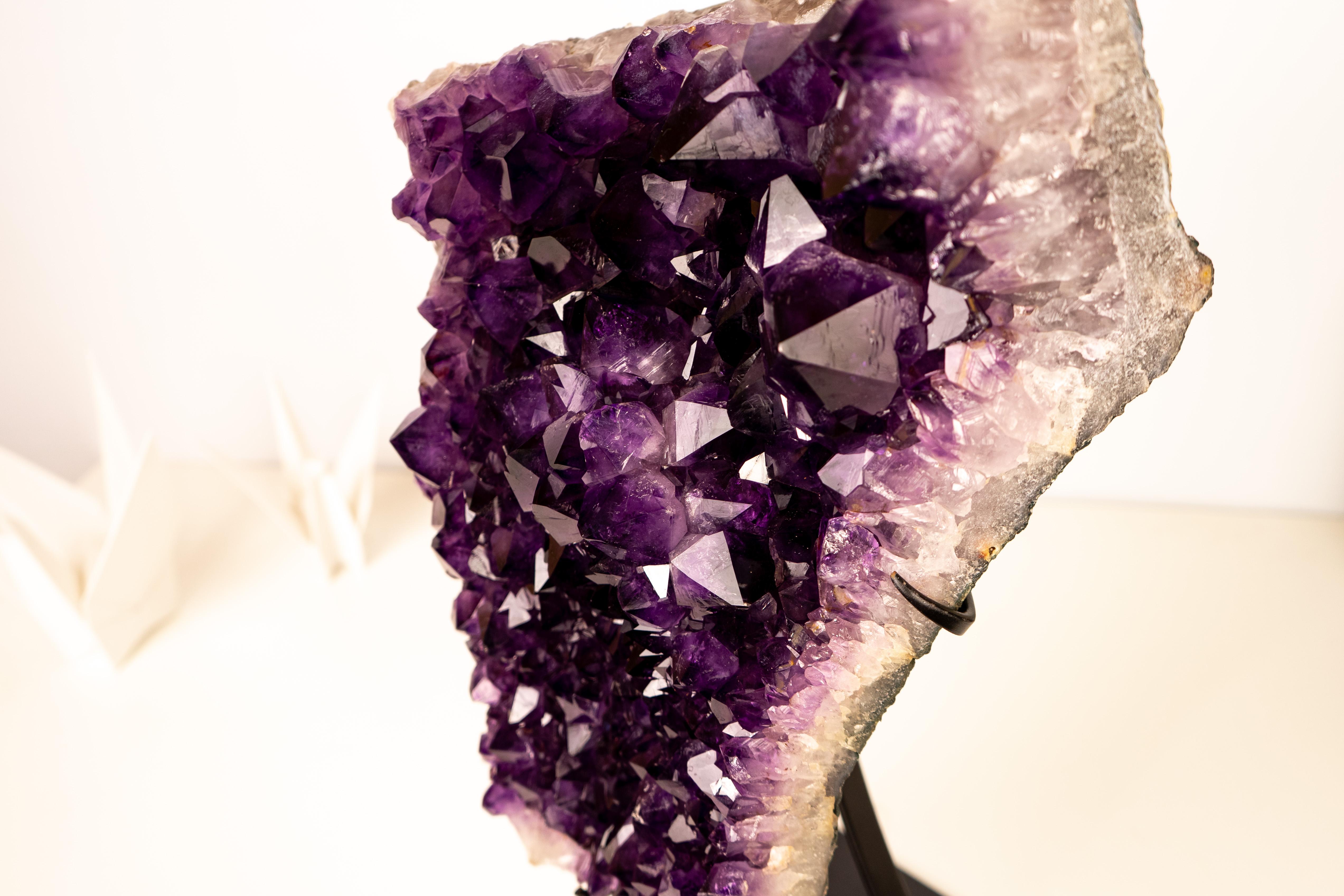 Grape Jelly Purple Amethyst Cluster - Pezzo forte con formazioni floreali In condizioni Nuovo in vendita a Ametista Do Sul, BR