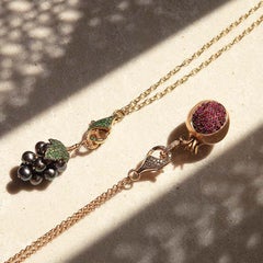 Grape Pendant with Pearls and Tsavorites