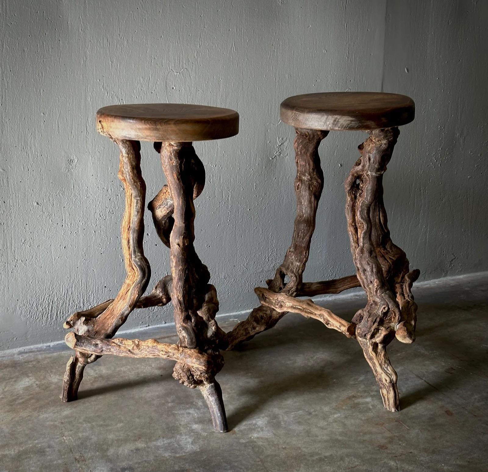 Grape Vine Stools In Good Condition For Sale In Los Angeles, CA