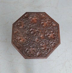 Grapevine Carved Octagonal Drinks Table
