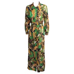 Maxi Shirtwaist grafica anni '70
