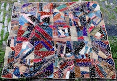 Graphic Antique Tied Quilt