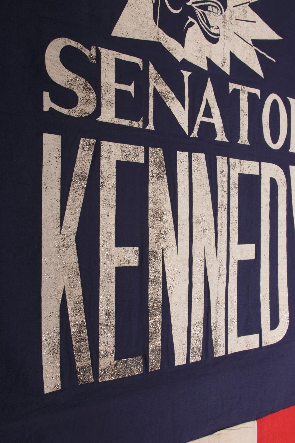 20th Century Graphic Banner Welcoming John F. Kennedy as Senator from Massachusetts