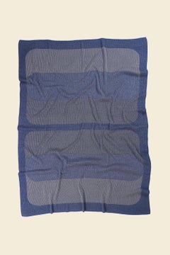 Graphic Blanket in Blue/Grey - BOI x LEIGH BAGLEY