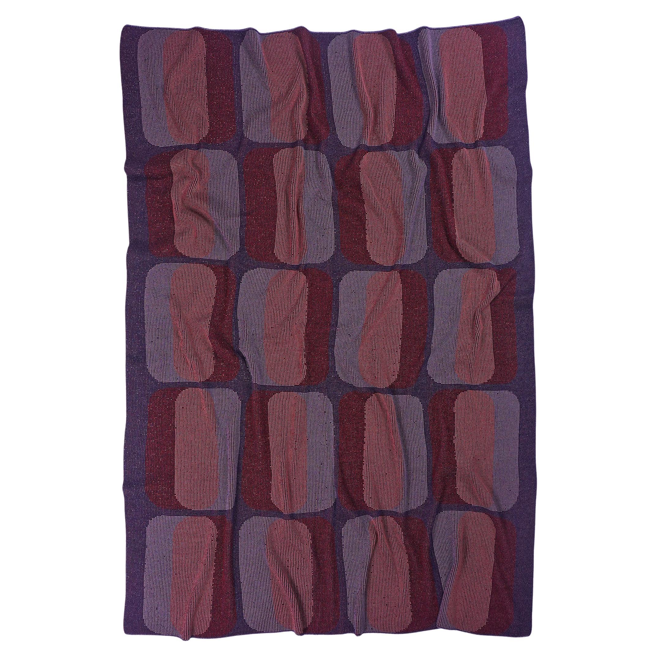 Graphic Blanket in Red/Purple - BOI x LEIGH BAGLEY