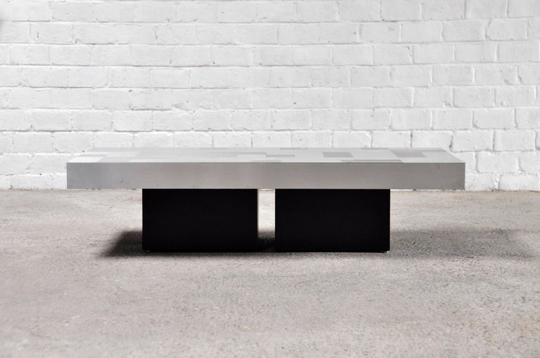 graphic-brushed-aluminium-coffee-table-italy-1970s-at-1stdibs