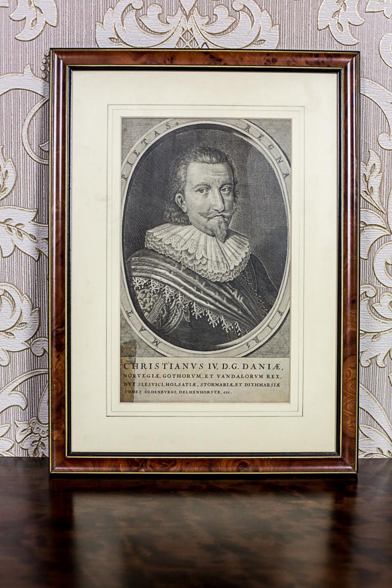 Graphic / Christian IV of Denmark, History of the Netherlands In Good Condition For Sale In Opole, PL