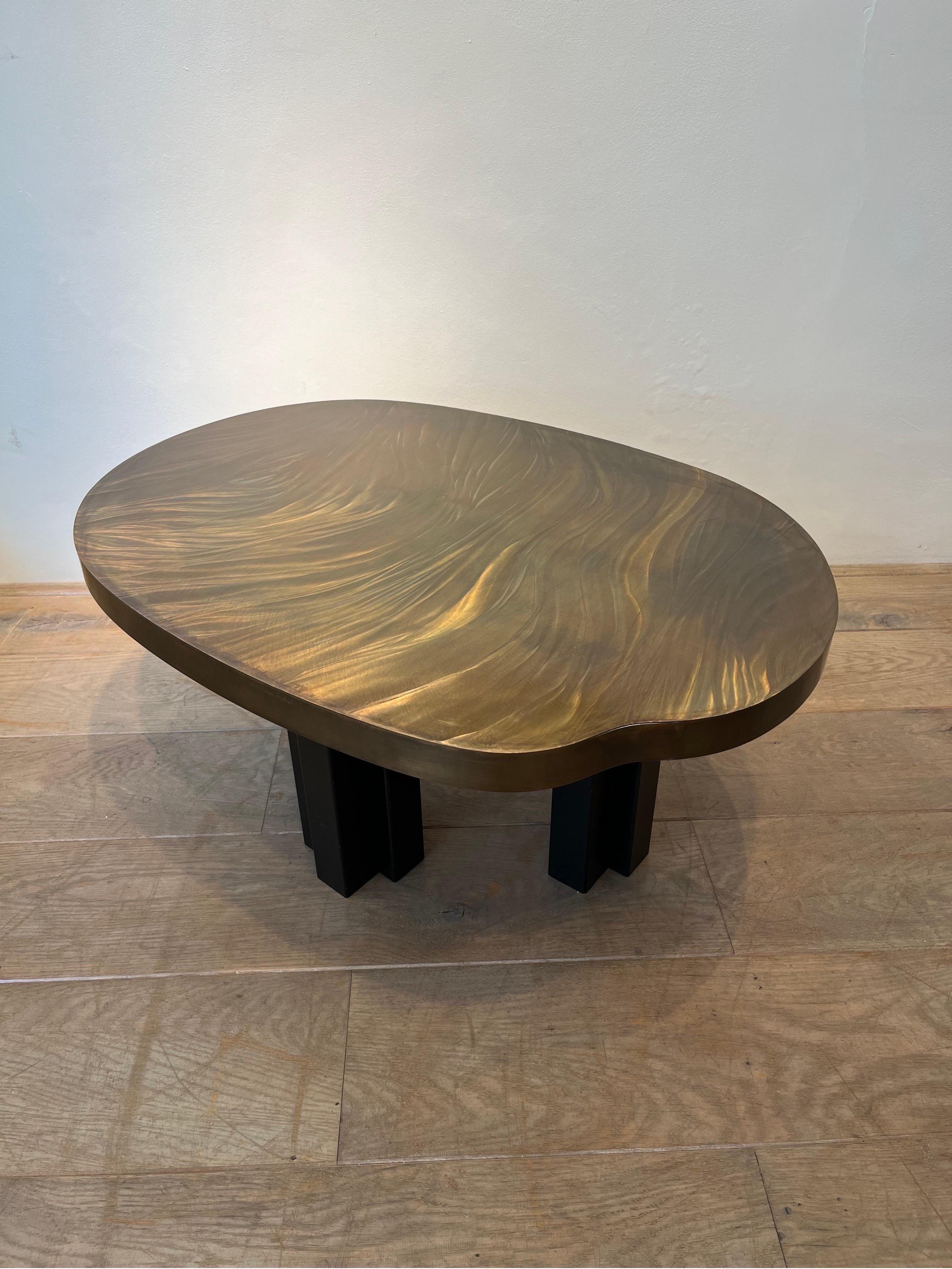Graphic Coffee Table by Christian Krekels, Signed, 1980s In Good Condition In Brussels, BE