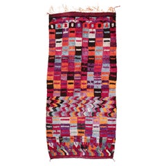Tapis berbère abstrait vintage du Maroc oriental