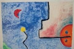 Graphic Geometric Abstract by Yoshihiro Ueda Gouache