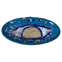 Graphic Joy Fusion Art Blue Eye Enamel Peace Plate