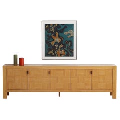 Graphic 'Modena' Oak Sideboard by Frans Defour 1970 s Belgium