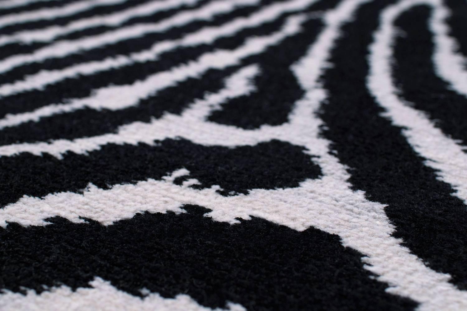 Népalais Tapis moderne et graphique noué à la main, imprimé Thumbprint de Joseph Carini en vente