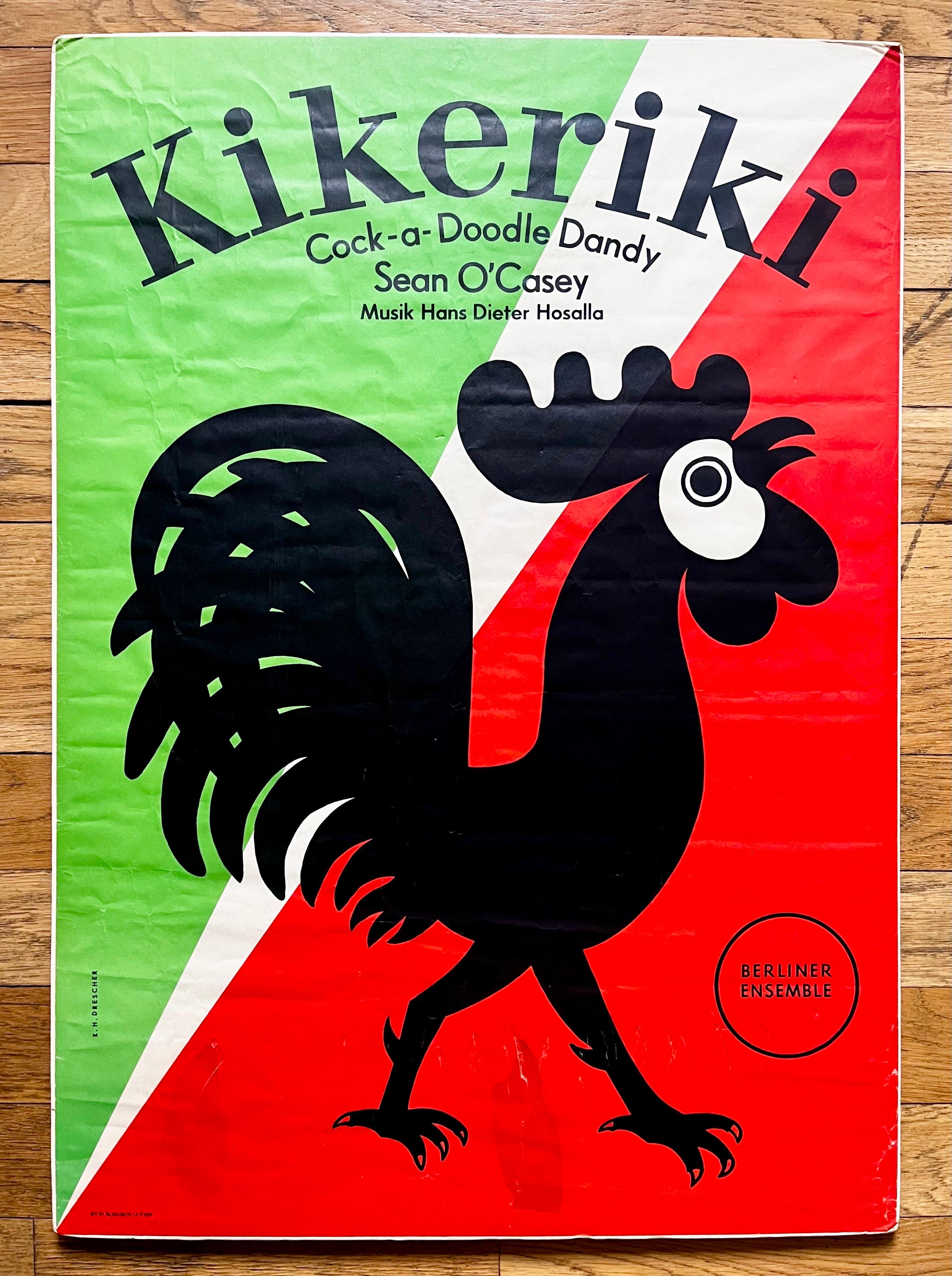 Graphic Poster of Cock-a-Doodle Dandy 
Play by Seán O'Casey performed 
Perforemed in Berlin

